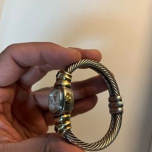 Authentic David Yurman watch. Silver and gold